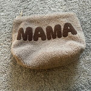 Brown 'MAMA' Fleece Pouch